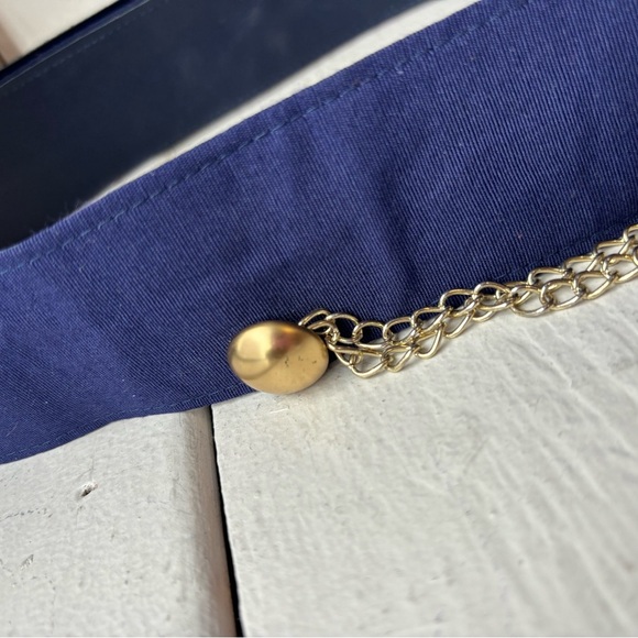 Navy and gold chain belt - Picture 2 of 7